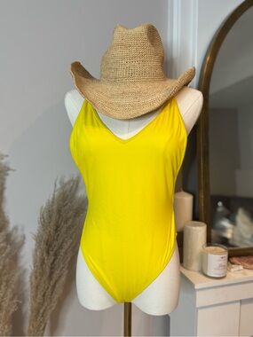 Vibrant Yellow One-Piece Swimsuit